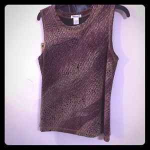 Laura Ashley Tank in Browns, Black & Maroon
